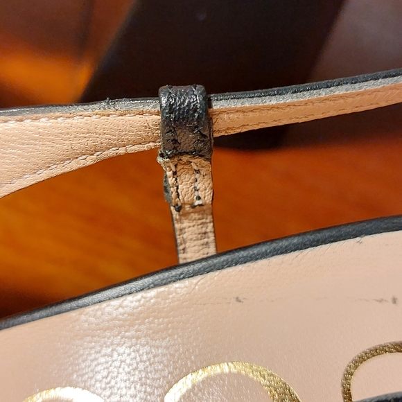 GUCCI Black Midheel Slingback Leather Pumps w/ Block Heels Horsebit Size 40 / 10 - Picture 8 of 8